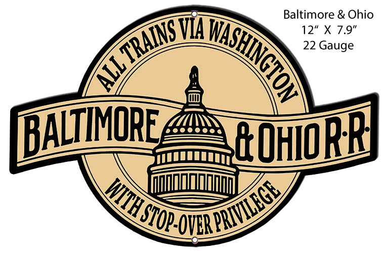 Baltimore Ohio RR Railroad Herald 7.9×12