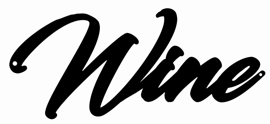 Wine Silhouette Vintage Style Metal Sign 9 × 19