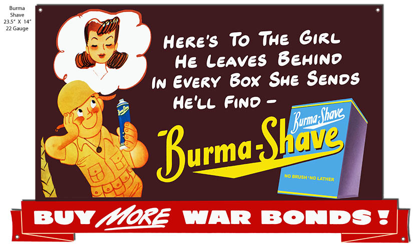 Burma Shave War Bonds 23x14