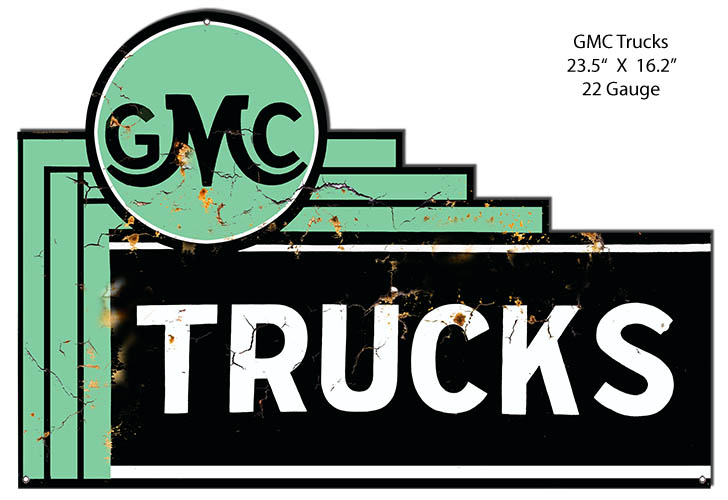 GMC Truck Service Station Vintage Style Metal Sign 23 x 16
