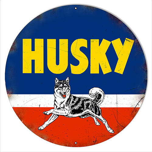 Husky Motor Oil Gasoline Vintage Style Metal Sign 30 x 30