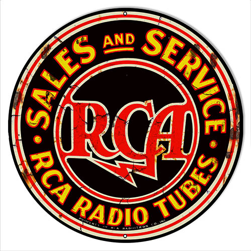 RCA Radio Tubes Sales Vintage Style Metal Sign 24 x 24