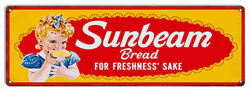 Sunbeam Bread Vintage Style Metal Sign 12 × 36