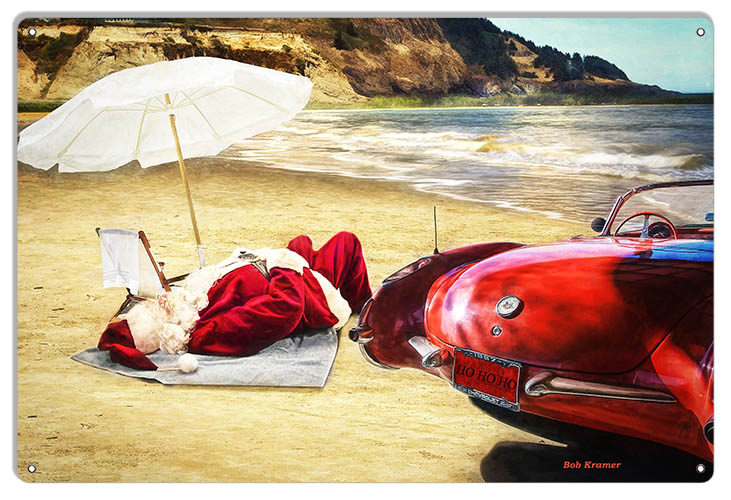 Santa Beach 12×18