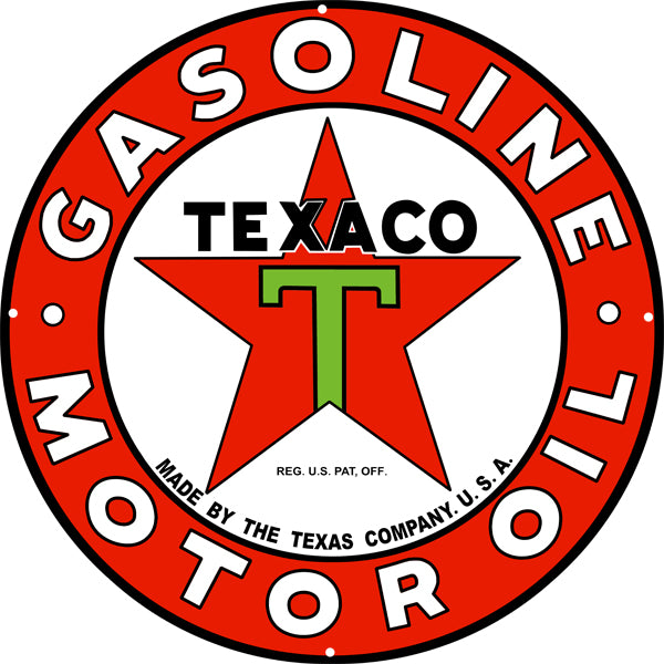 Texaco Gasoline Vintage Style Metal Sign 30 x 30
