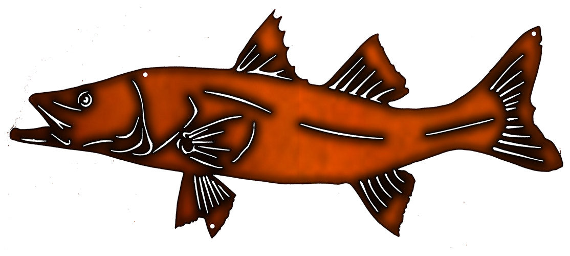 Trout Fish Vintage Style Metal Sign 10 × 23