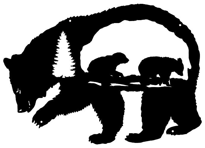 Bear Wilderness Silhouette 13.5×19.5