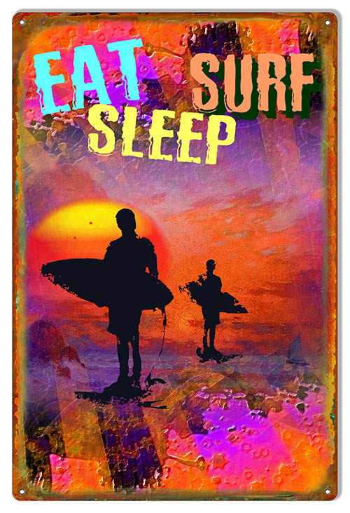 Eat Sleep Surf 12×18