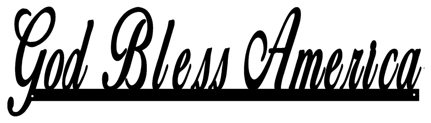 God Bless America Silhouette 7×23.5