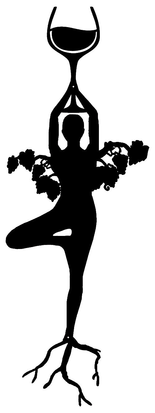 Wine Lady Grapes Silhouette Vintage Style Metal Sign 12 × 33