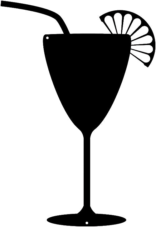 Cocktail Drink Silhouette 8.5×12