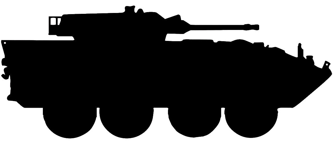Army Tank Silhouette 9.5×23