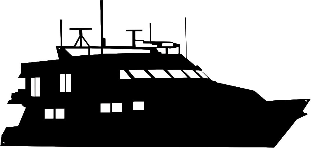 Yacht Boat Silhouette 15.5×32