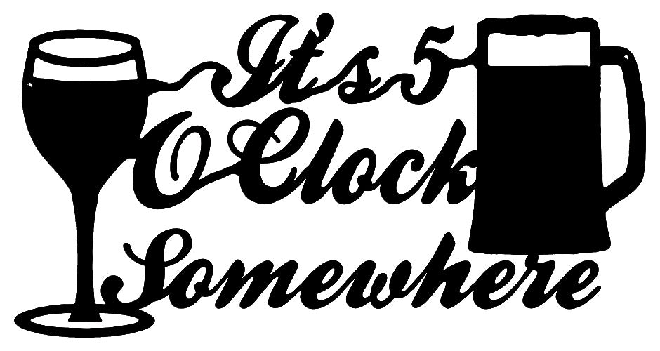5 O clock Cocktail Silhouette 12×22.5