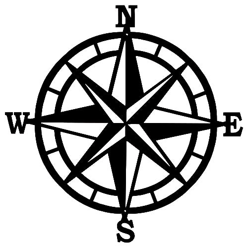 Compass Silhouette 18×18
