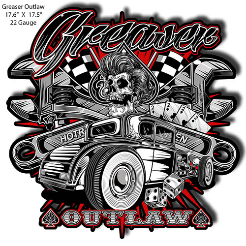 Greaser Outlaw Hot Rod 17.5×17.6