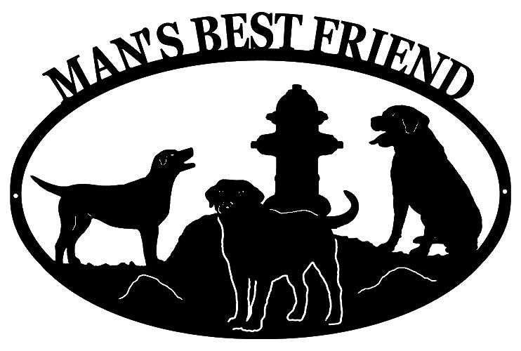 Mans Best Friend Silhouette 15.5×23.6