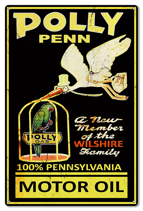 Polly Penn Motor Oil 16x24