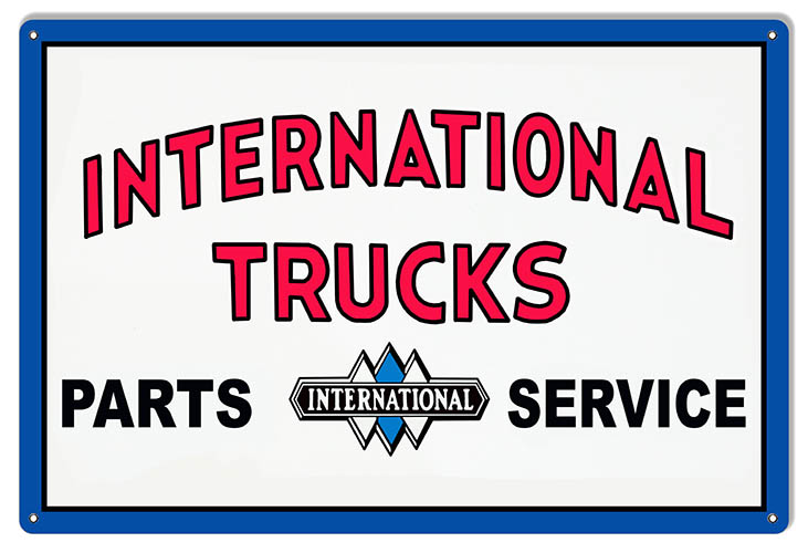 International Trucks Service Gas Station 12×18