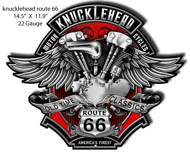 Route 66 Knucklehead 11.9×14.5