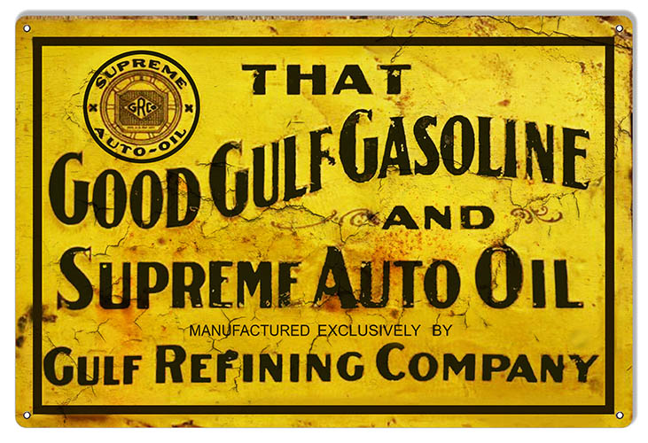 Good Gulf Motor Oil 12×18