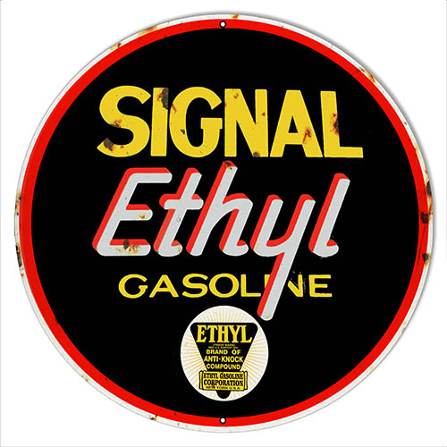 Signal Ethyl Gasoline Vintage Style Metal Sign 24 × 24