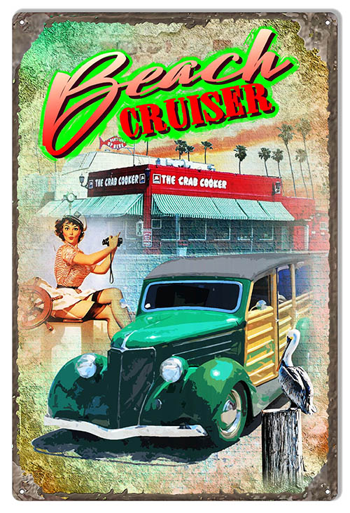 Woodie Beach Cruiser 12×18