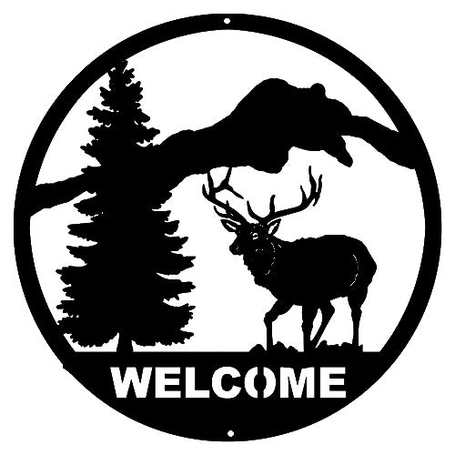 Welcome Deer Silhouette 16×16