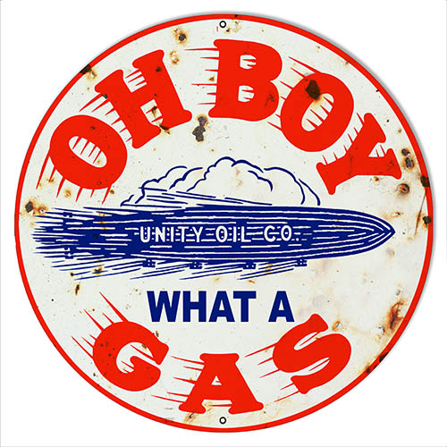Unity Oil Gasoline Vintage Style Metal Sign 18 x 18