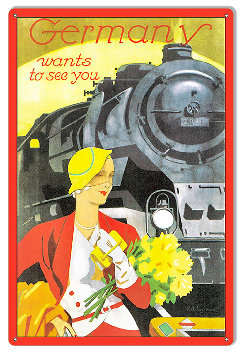 Train To Germany Railroad 12×18