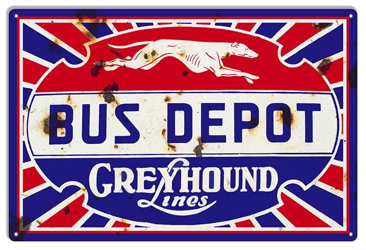 Greyhound Bus Depot 12×18