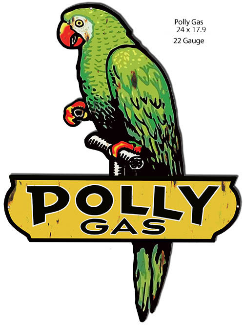 Polly Gasoline Motor Oil Vintage Style Metal Sign 17 × 24