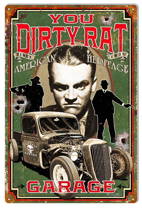 Dirty Rat Garage Hot Rod 12×18