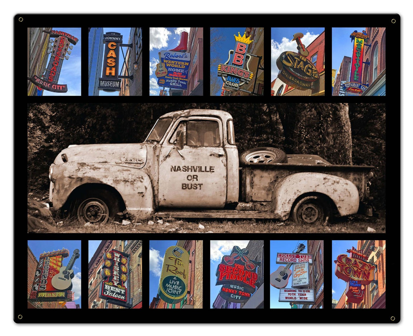NASHVILLE OR BUST 30 x 24