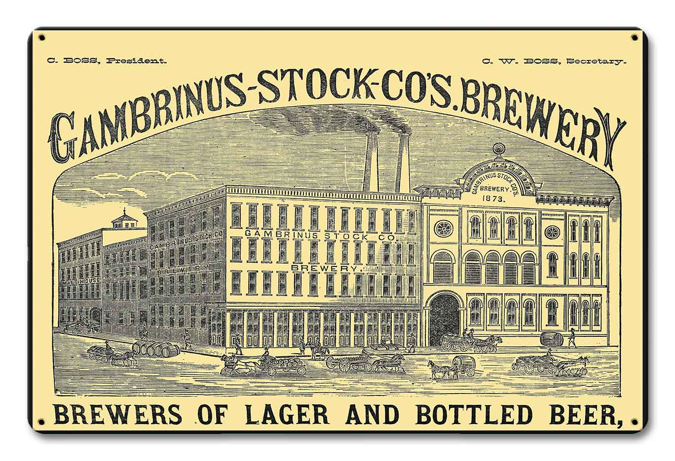 GAMBRINUS BREWERY 18 x 12