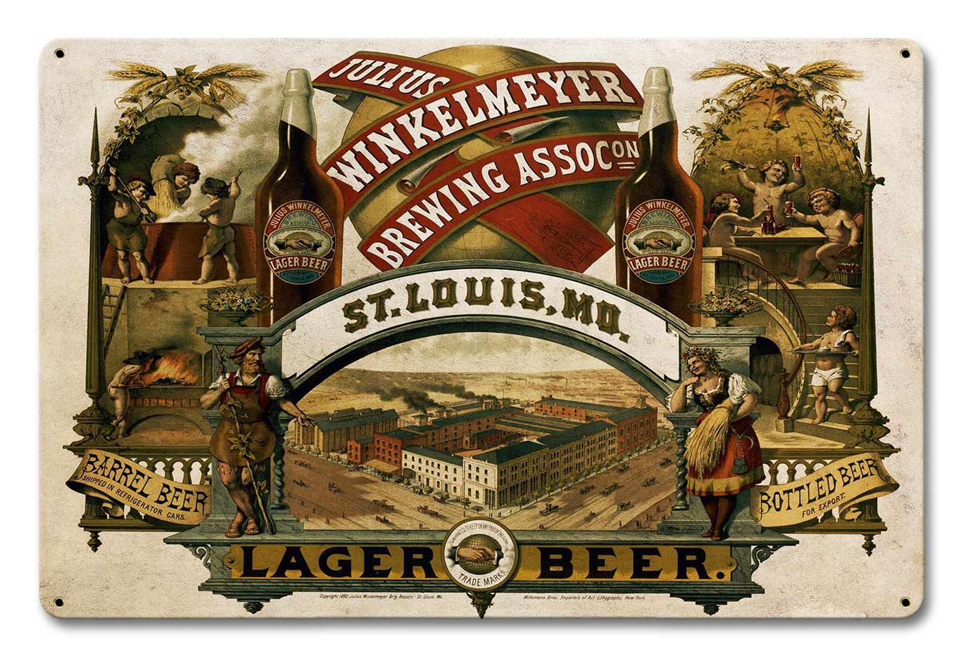 J WINKLEMEYER BREWING 18 x 12