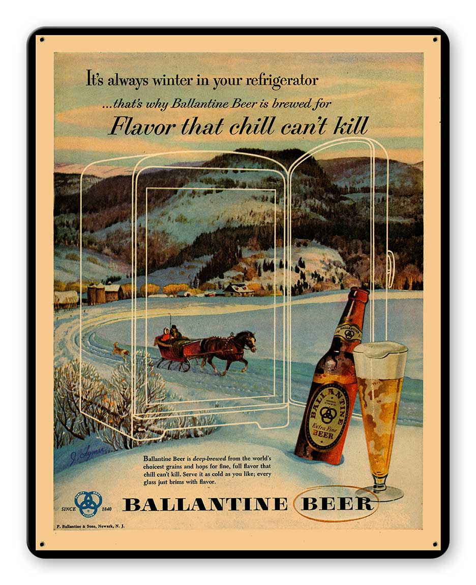 RICK BALLANTINE BEER 15 x 12
