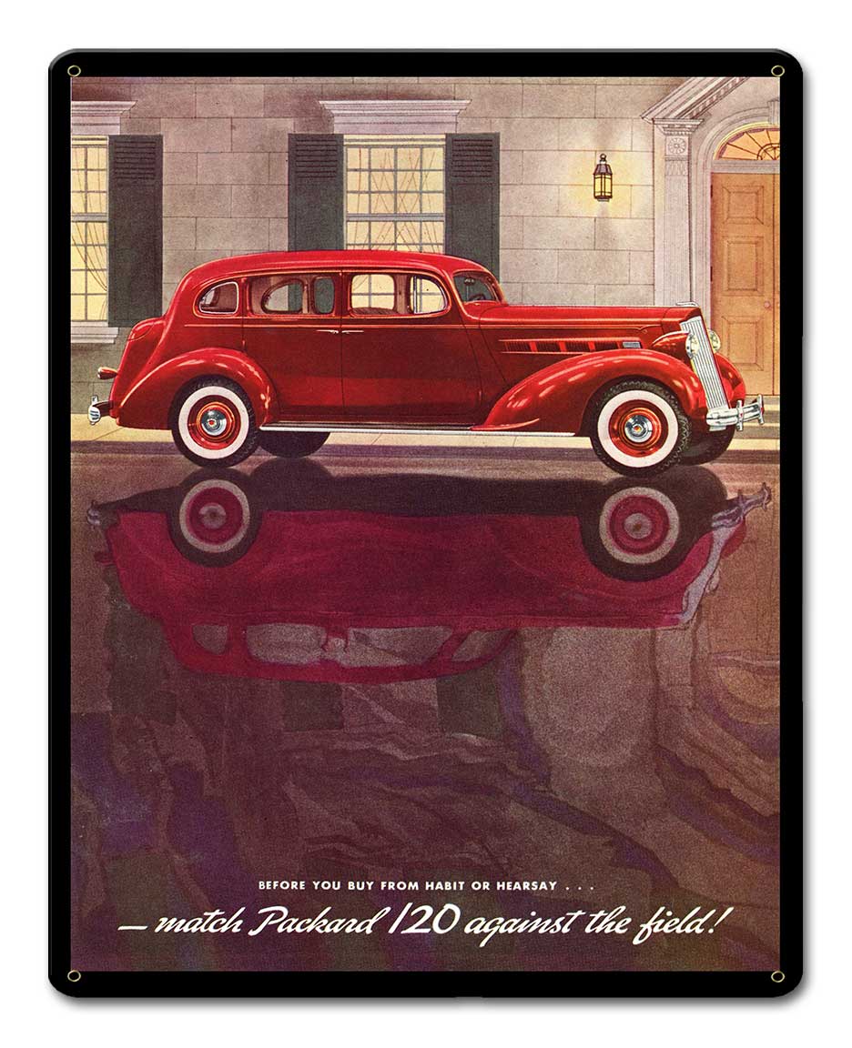 PACKARD RED 1936 12 x 15