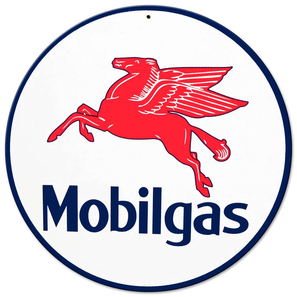 MOBIL GAS WHITE 14 x 14