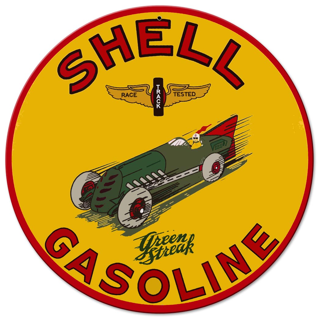 SHELL GREEN STREAK 14 x 14