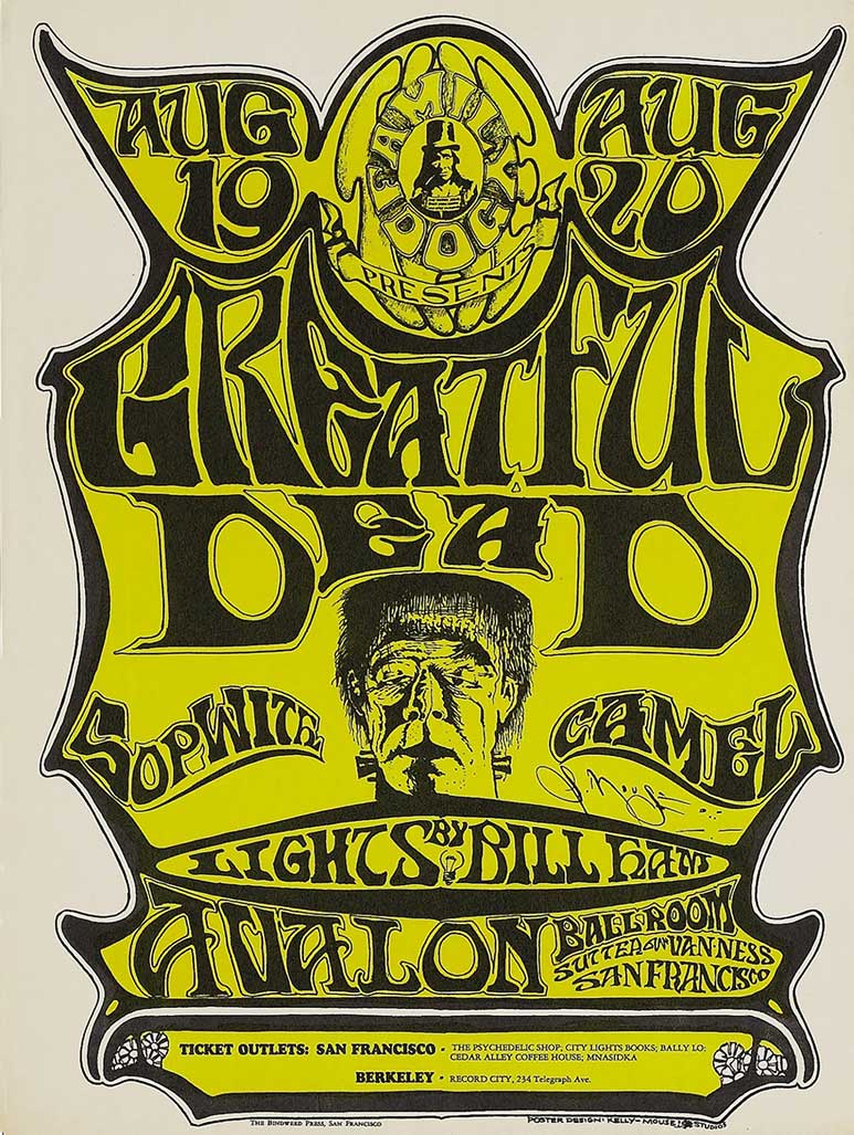 1966 GRATEFUL DEAD FRANKENSTEIN 12 x 16