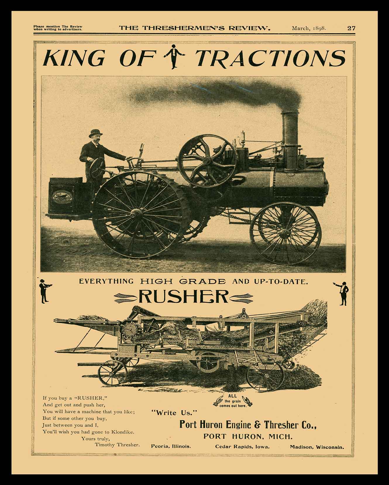 PORT HURON TRACTOR AD 24 x 30