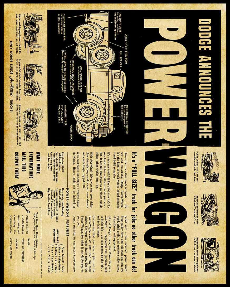 POWER WAGON 24 x 30