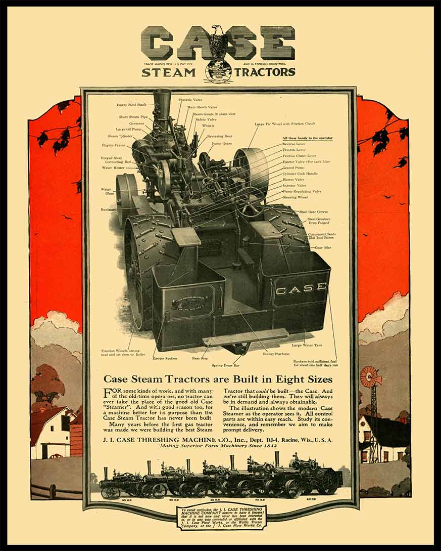 CASE STEAM TRACTORS 24 x 30