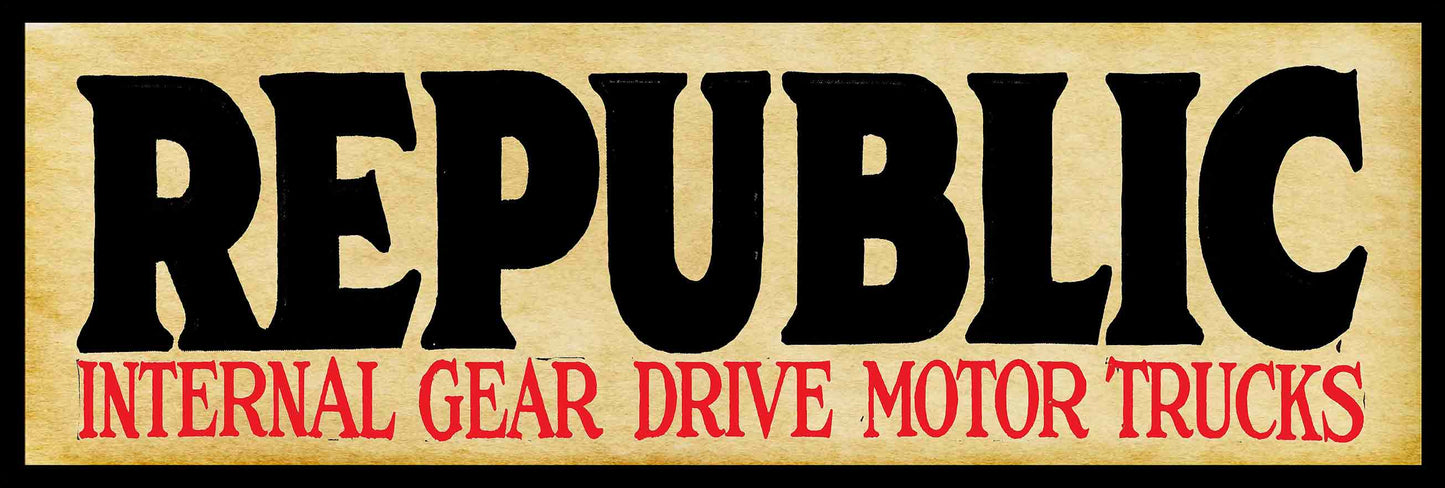 REPUBLIC TRUCKS MARQUEE 36 x 12