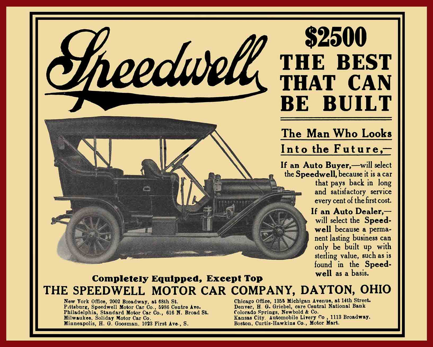 ZULU 1909 SPEEDWELL HD RED 30 x 24