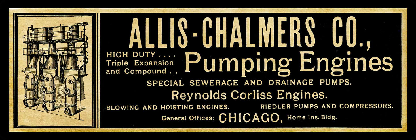 1901 ALLIS CHALMERS PUMPING ENGINES 36 x 12