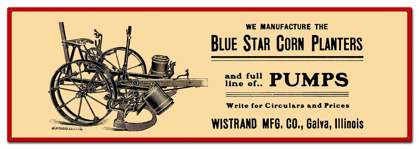 1905 BLUE STAR RED 36 x 12