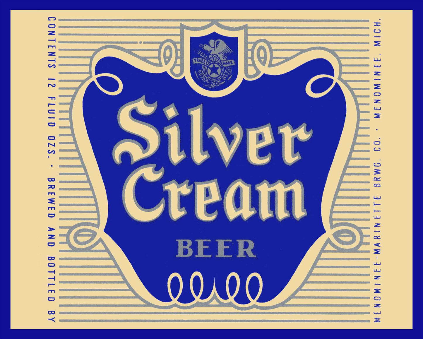 SILVER CREAM BEER 3 BLUE 30 x 24