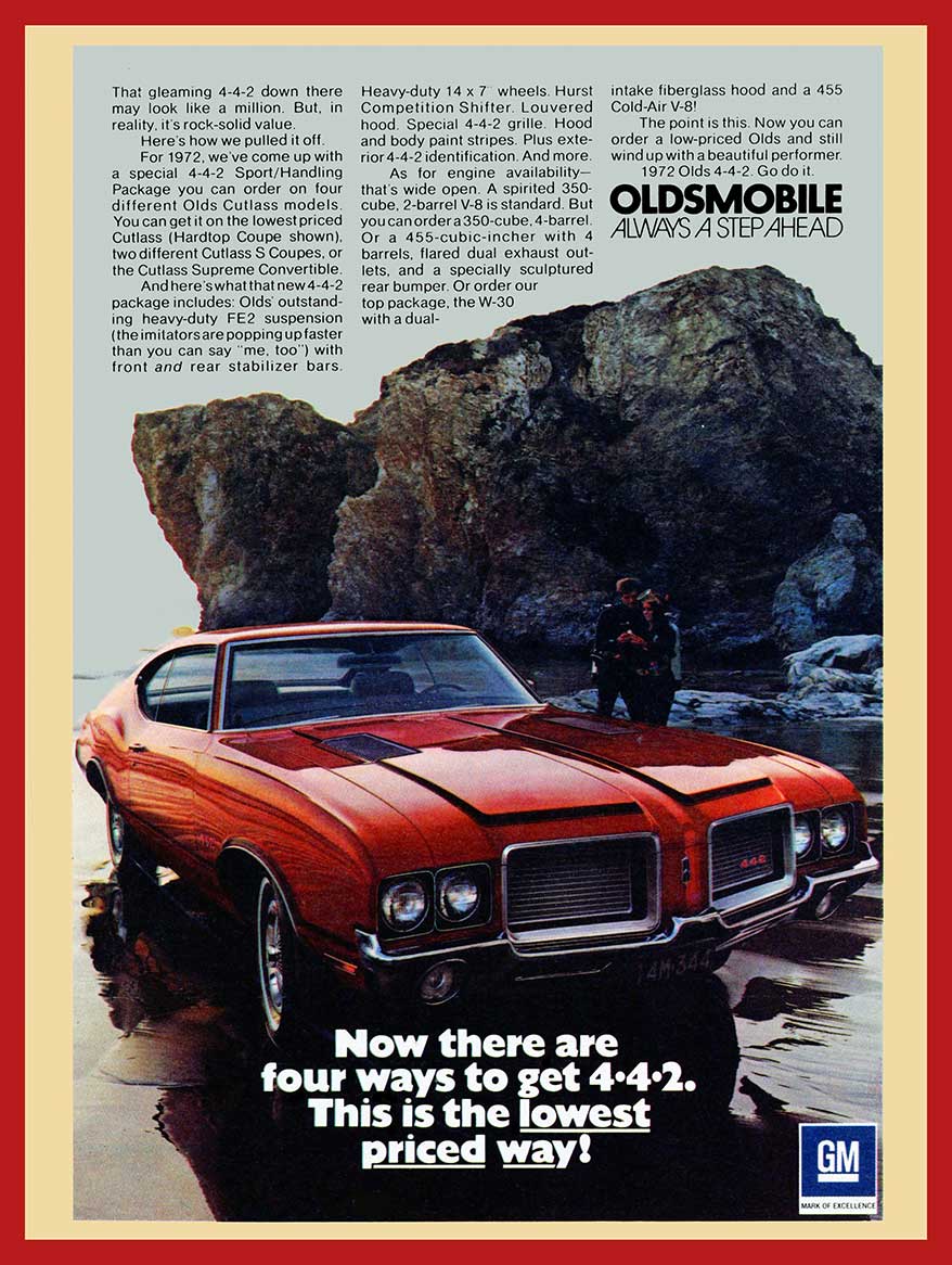 1972 OLDS 442 12 x 16
